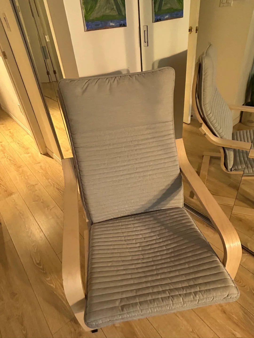 IKEA Poang Chair - Light Grey thumbnail
