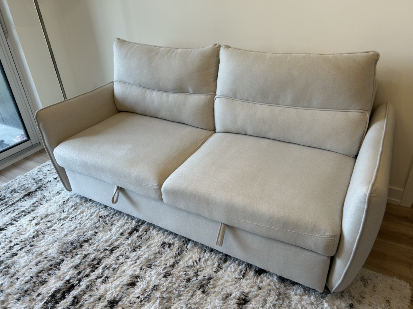 Structube Veronique Sofa Bed in Cream with cover - photo 3