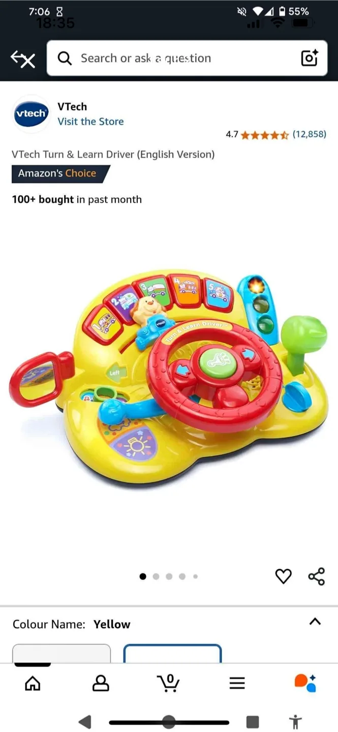 VTech Turn & Learn Driver - English Version thumbnail