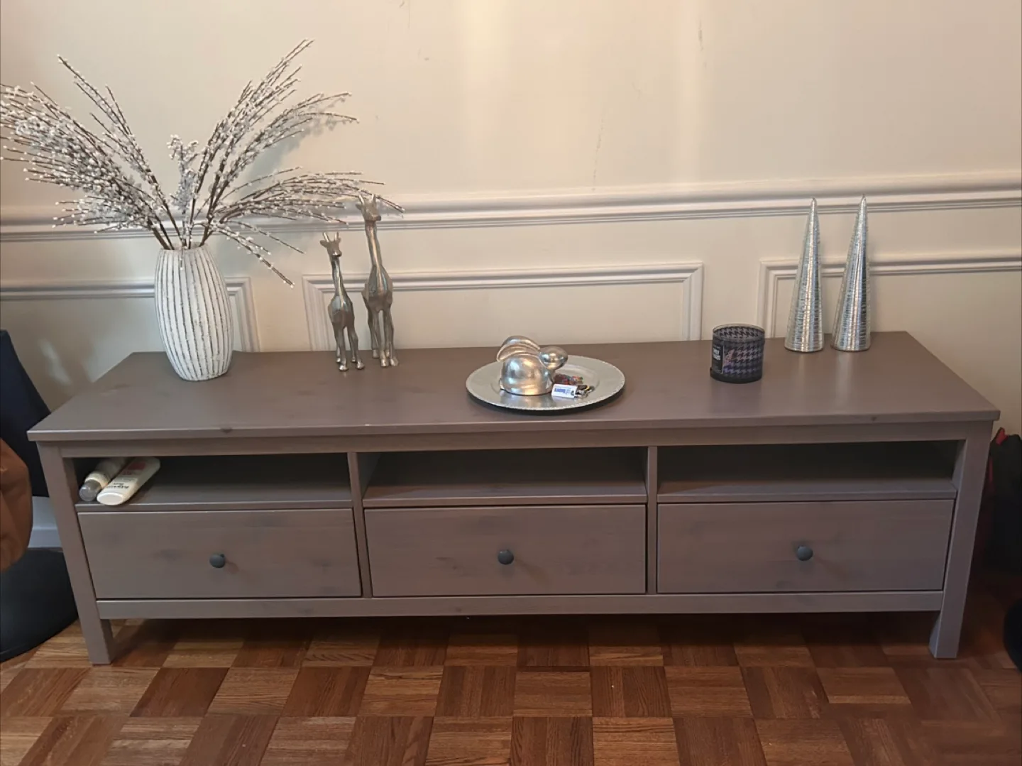 IKEA Hemnes TV stand, gray-brown, 72" thumbnail