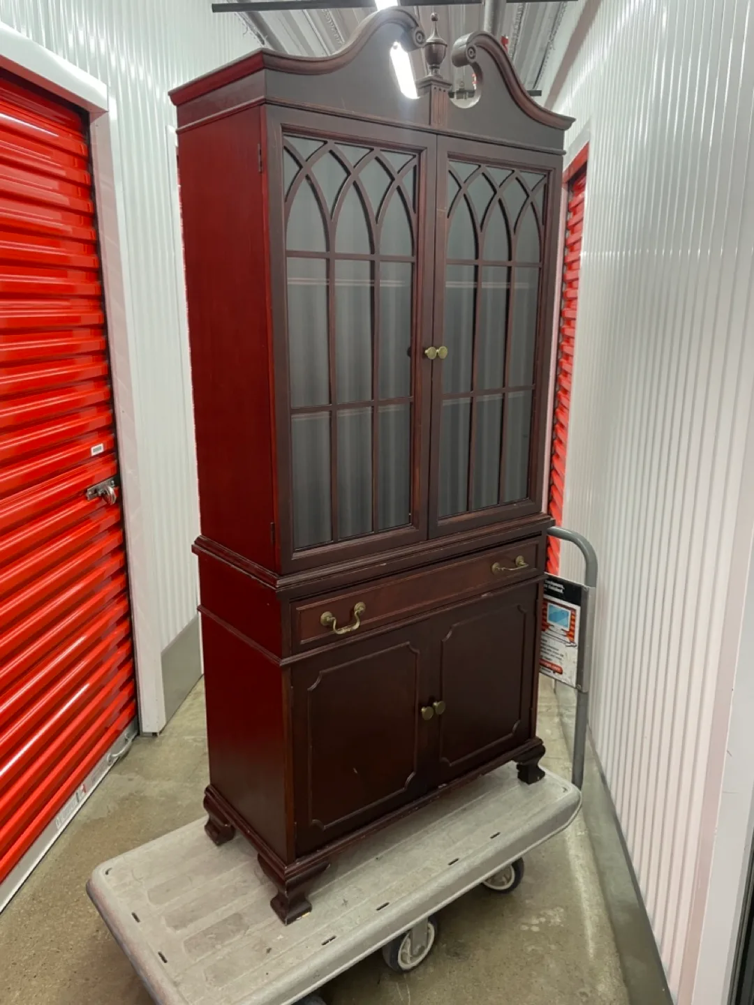 Dark Wood China Cabinet thumbnail