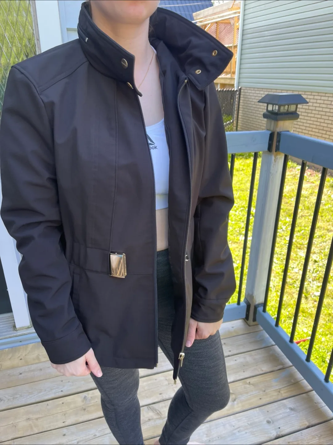 Kenneth Cole Reaction Black Jacket - Size L thumbnail