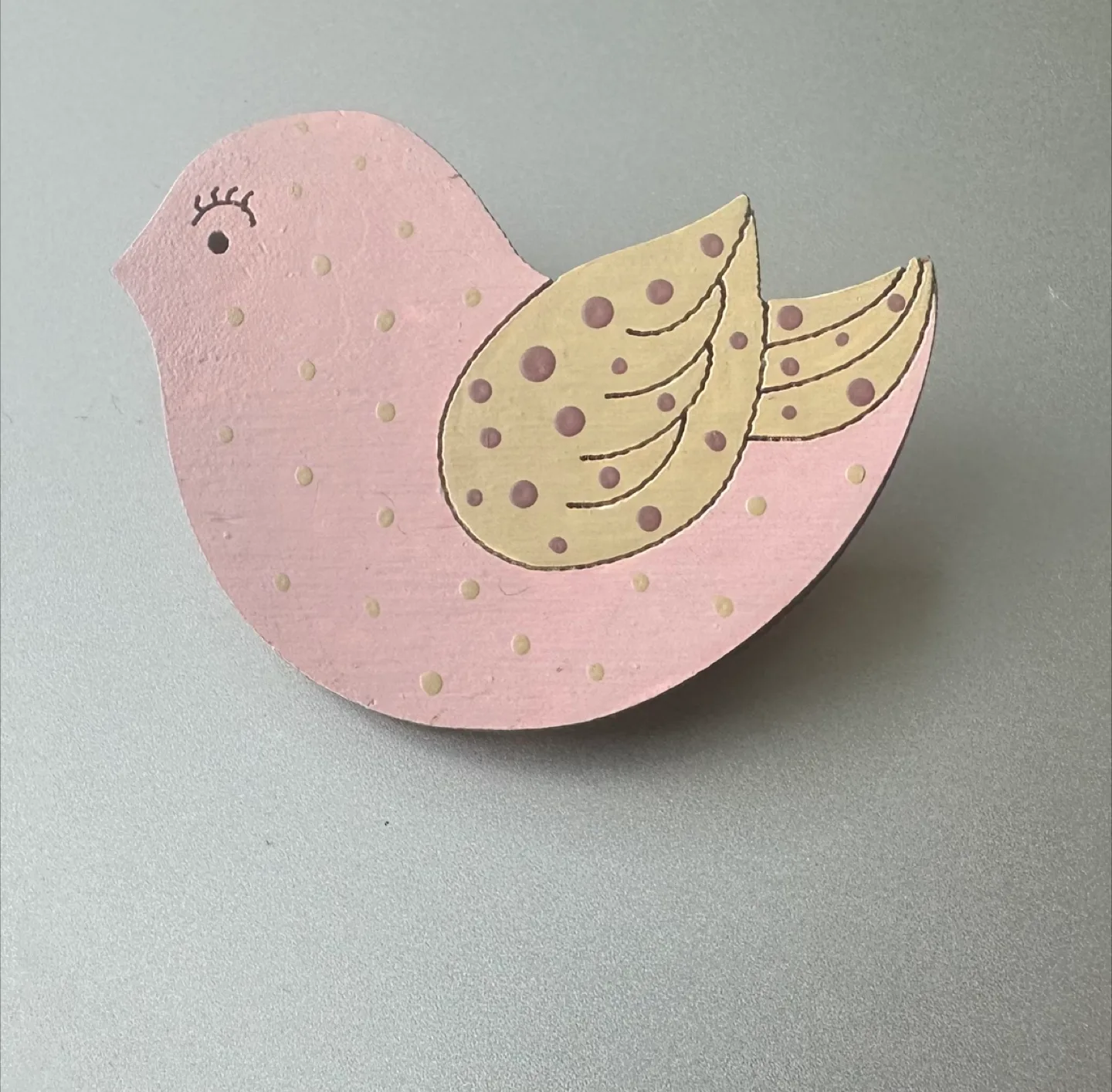 Wooden Bird brooch thumbnail