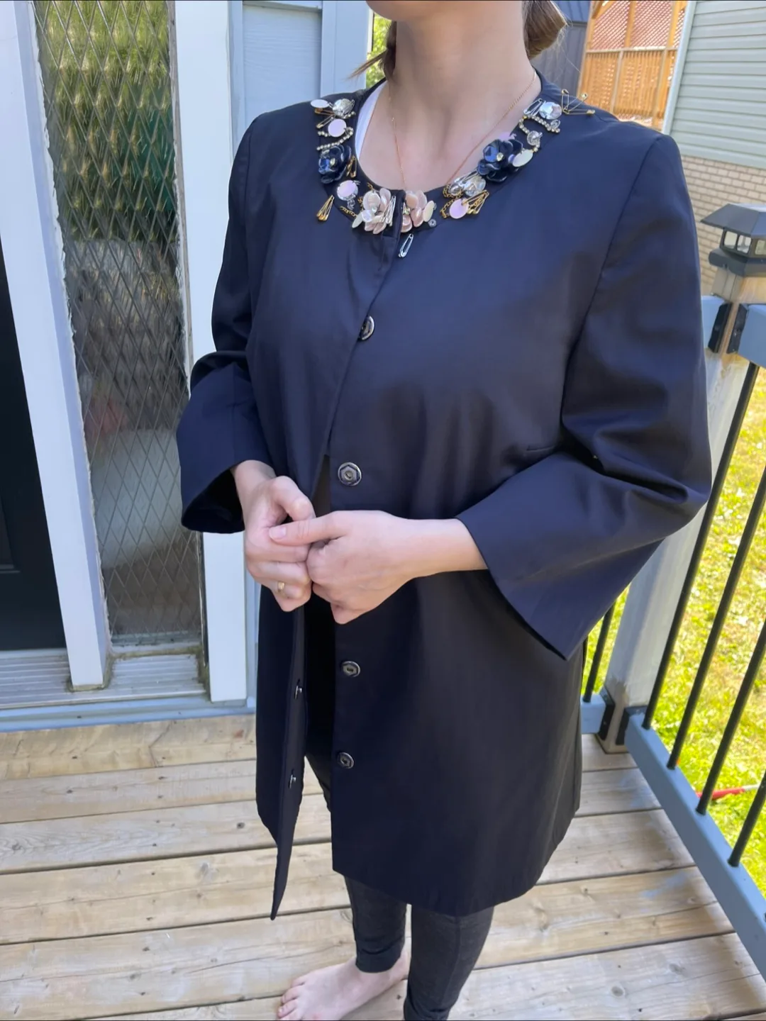 Navy blue Dress Coat thumbnail