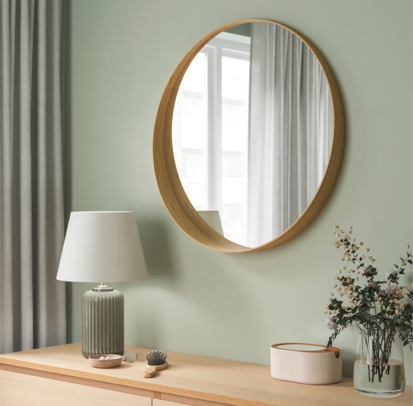 Ikea Stockholm Mirror - 31.5" Oak - photo 2
