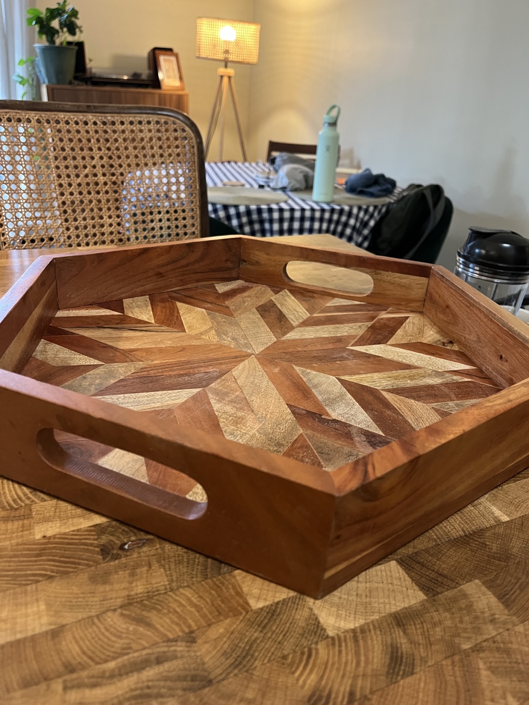 Hexagon Wood Tray - photo 2