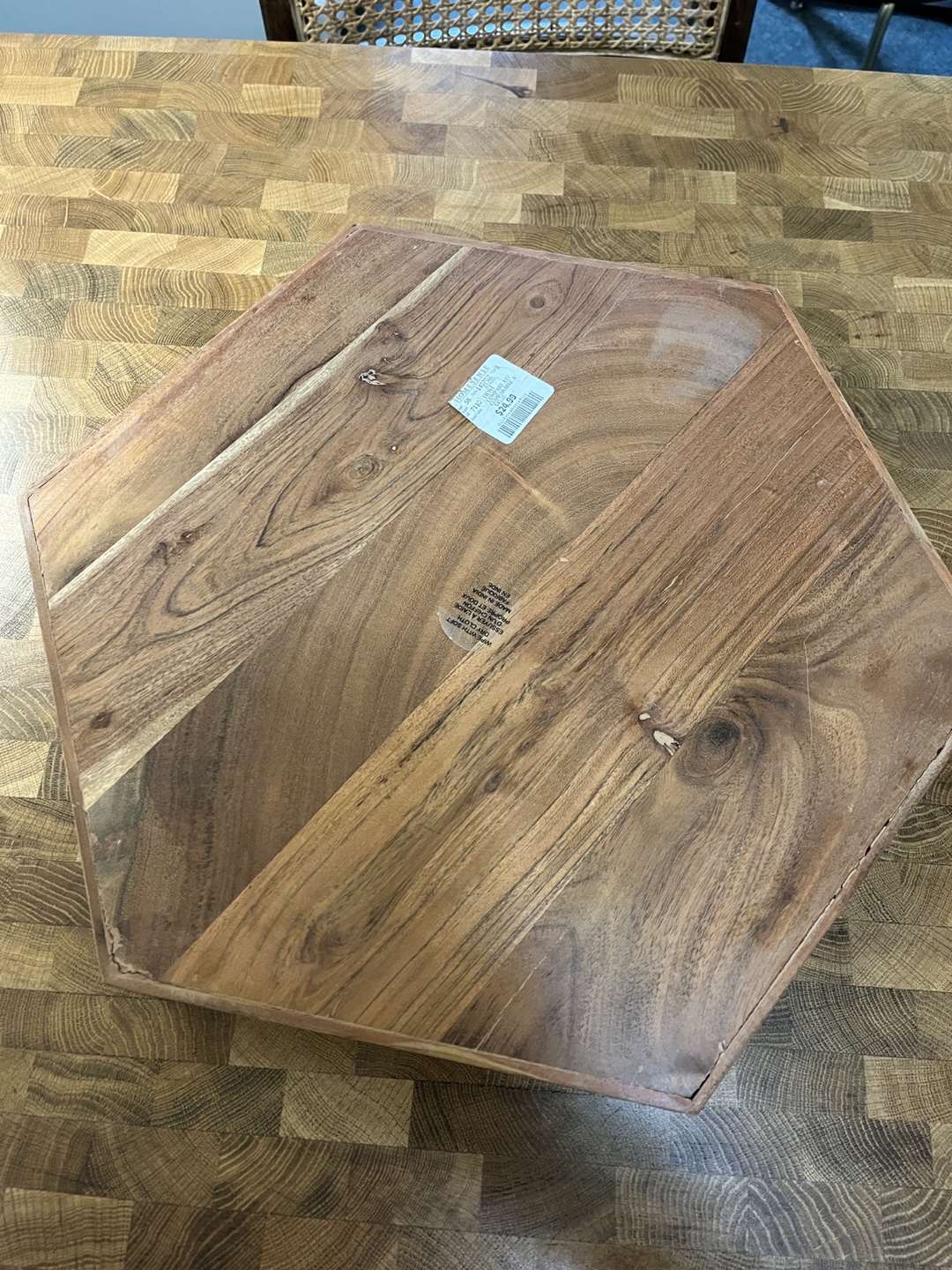 Hexagon Wood Tray