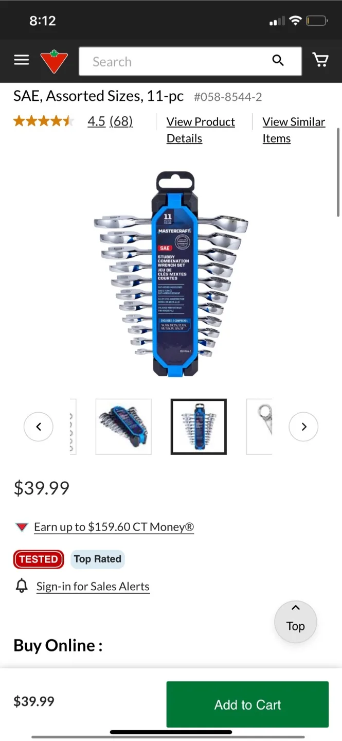 Mastercraft Wrench Set, 11-pc image indicator(2)