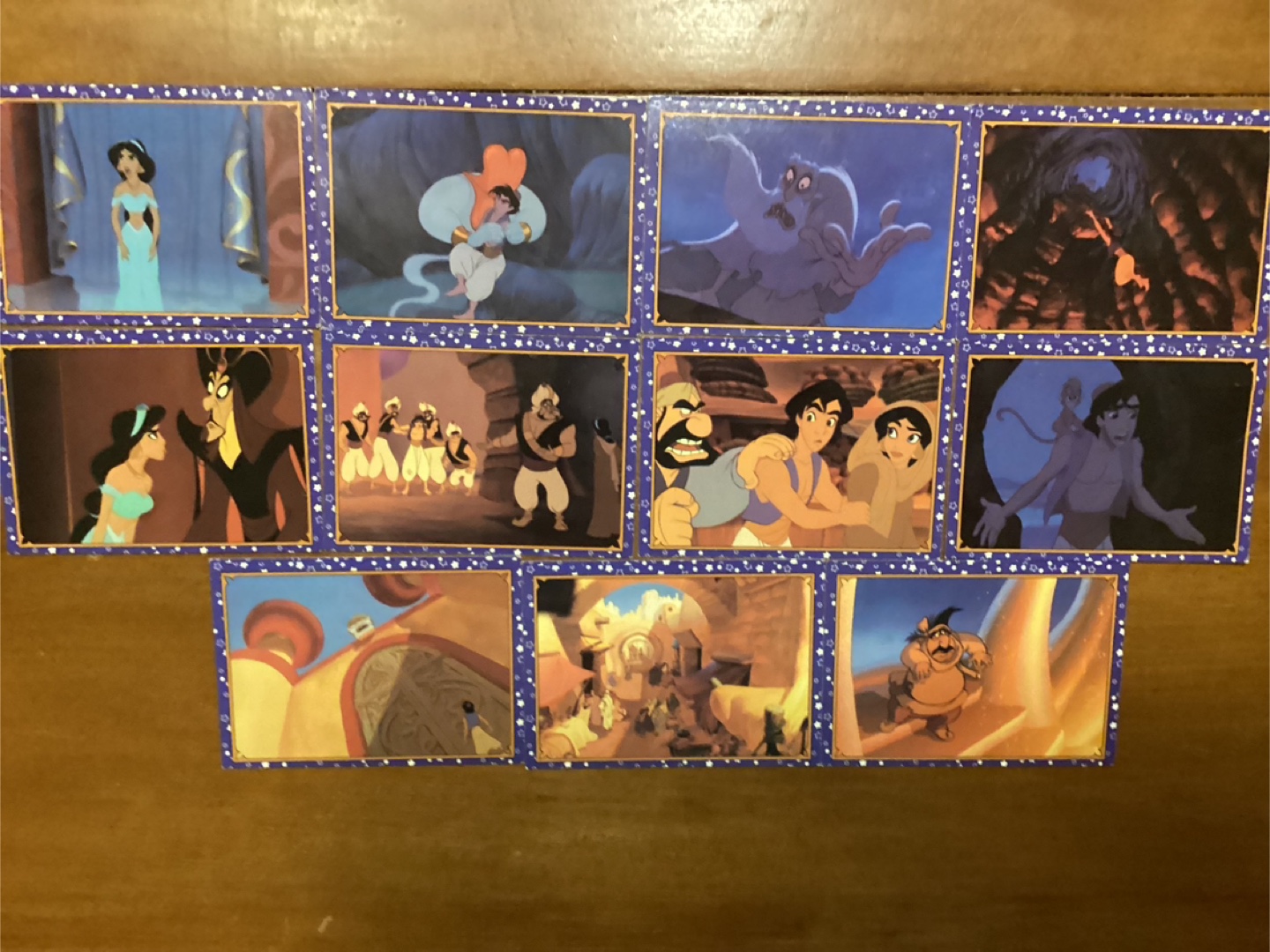 11. 1993 PANINI ALADDIN Cards 6,7,13,14,24,30,31,41,42,48 & 62