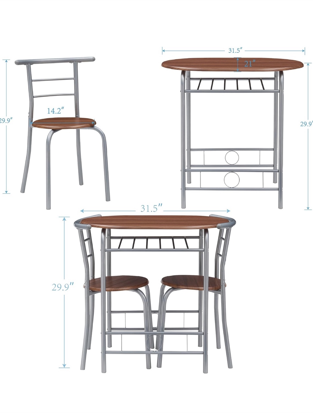 Cute 3-Piece Dining Set - Table & 2 Chairs - photo 4