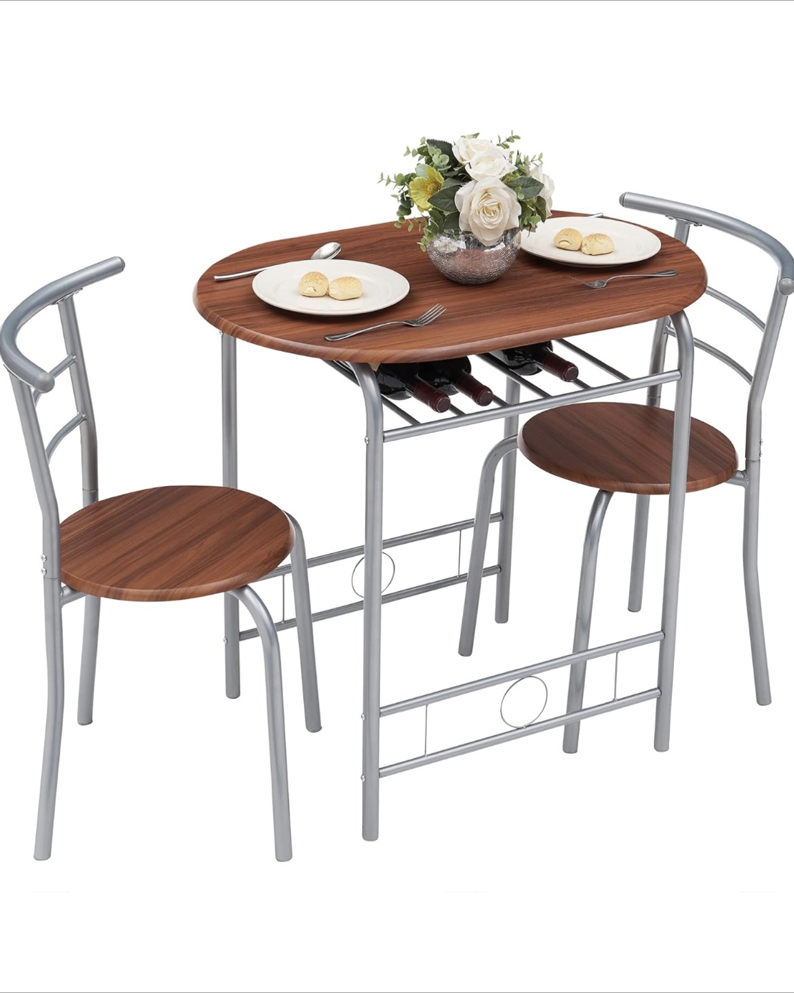 Cute 3-Piece Dining Set - Table & 2 Chairs