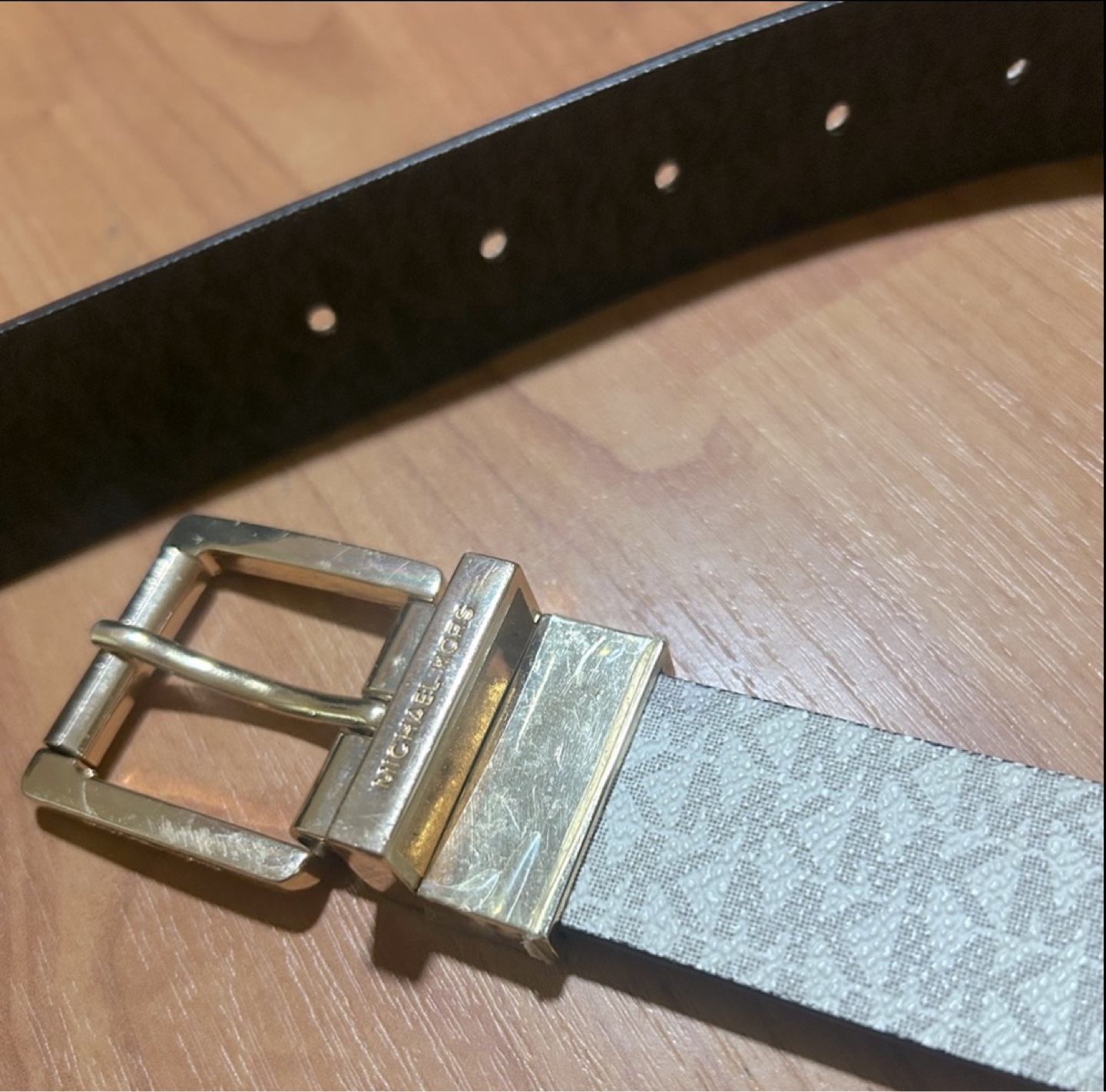 Michael Kors Monogram Reversible Belt - Size S