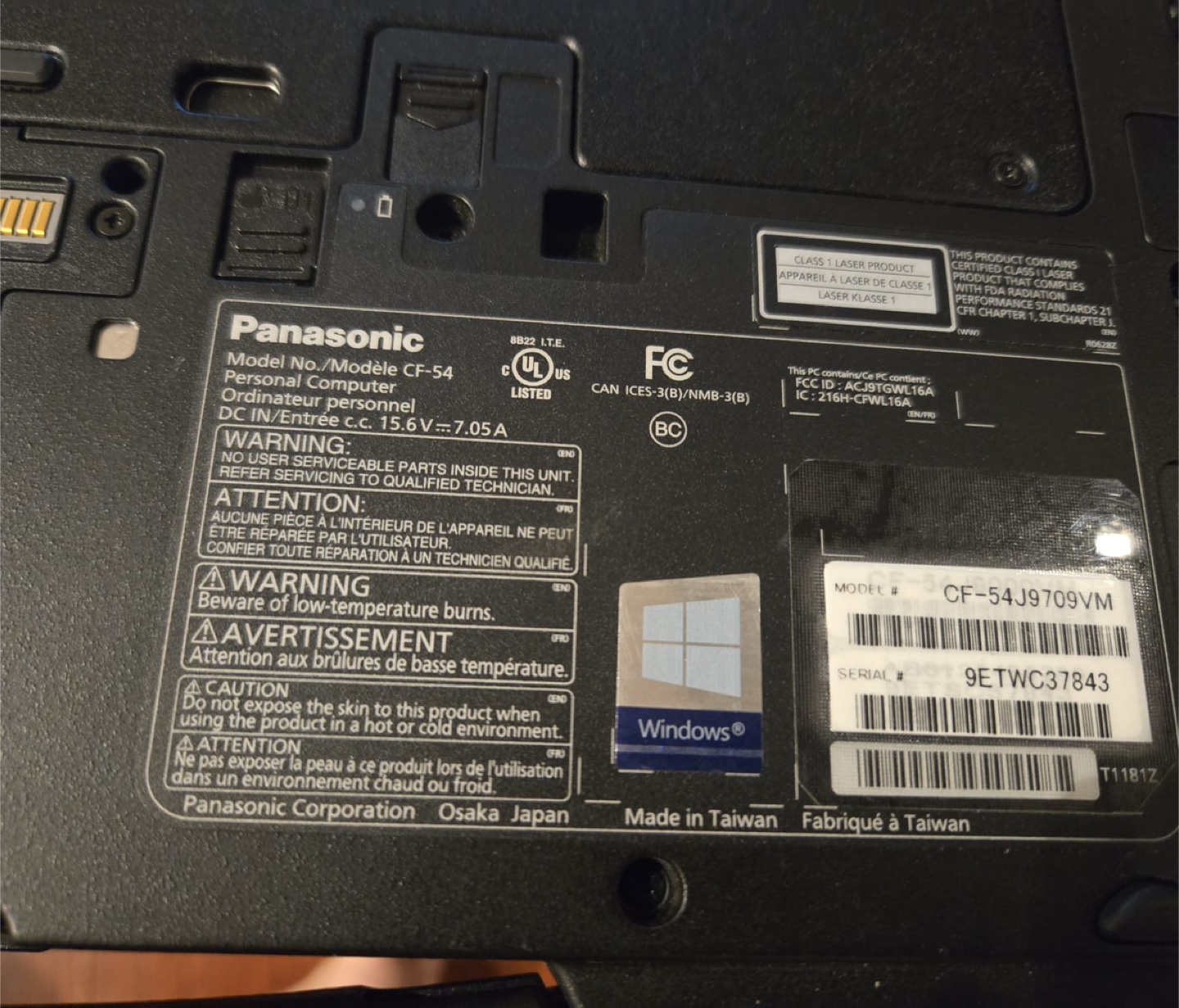 Panasonic Toughbook CF-54,Touchscreen i5-7300U CPU 2.60GHz - photo 4