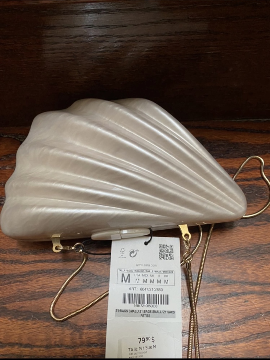 Zara Shell Clutch Bag - Size M - photo 5