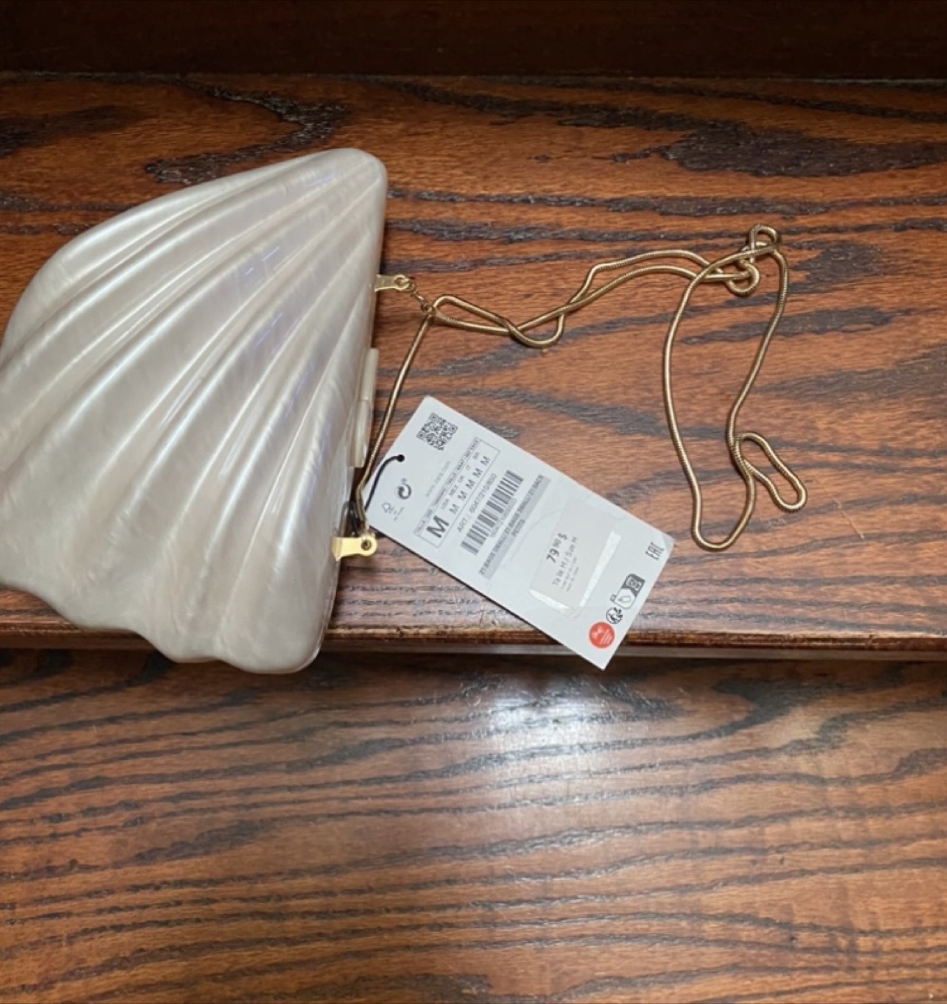 Zara Shell Clutch Bag - Size M - photo 2