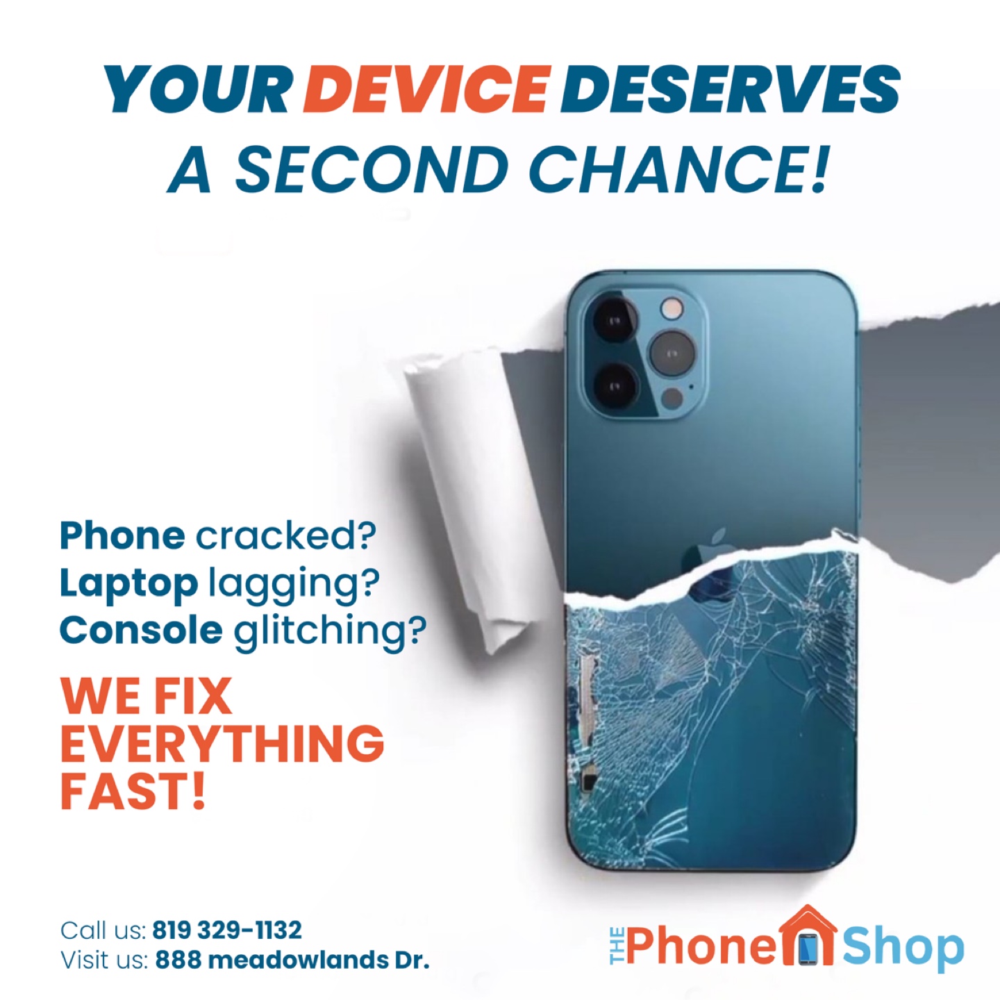Cracked Iphone screen display All PARTS Repair battery