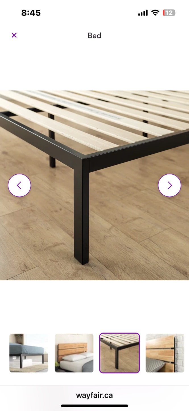 Wood and Metal Bed Frame - photo 5