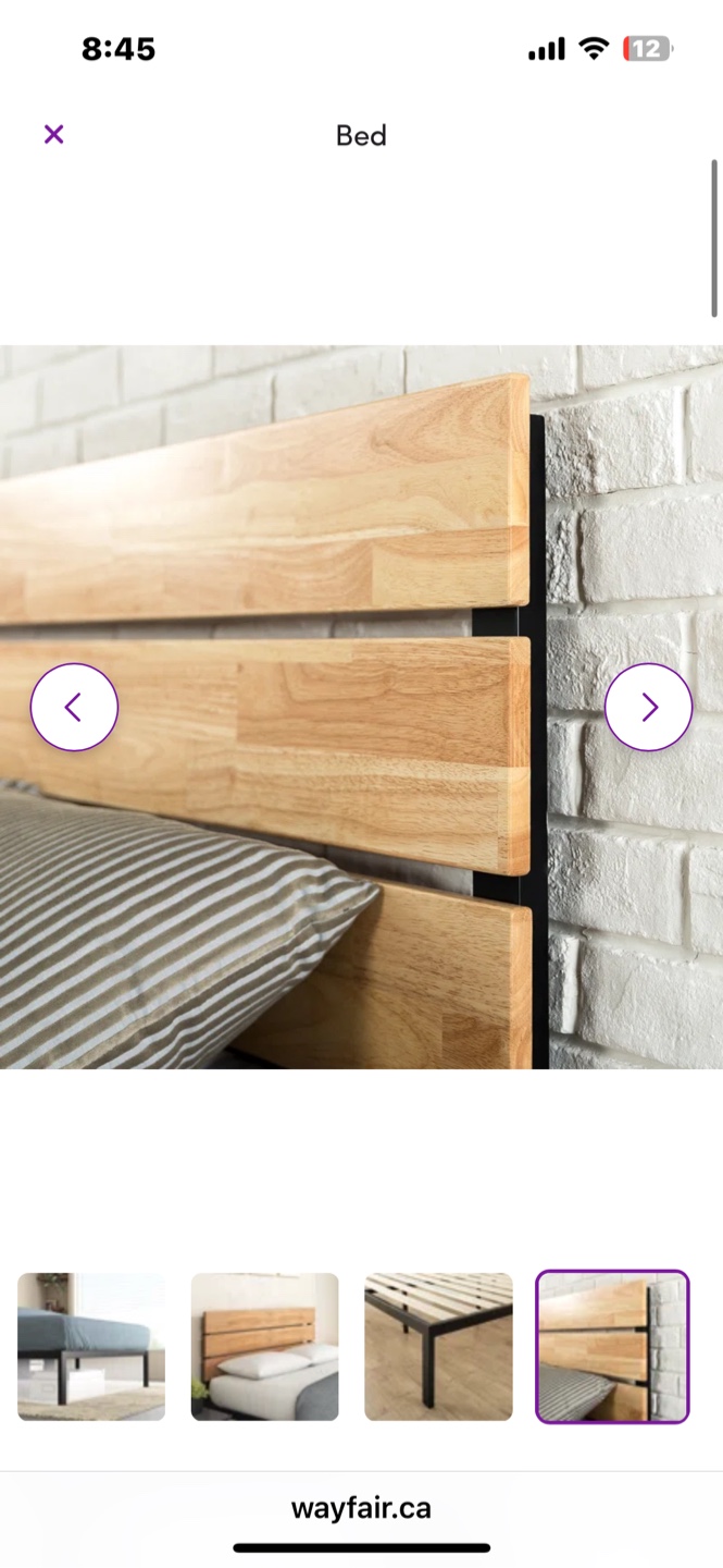 Wood and Metal Bed Frame - photo 4