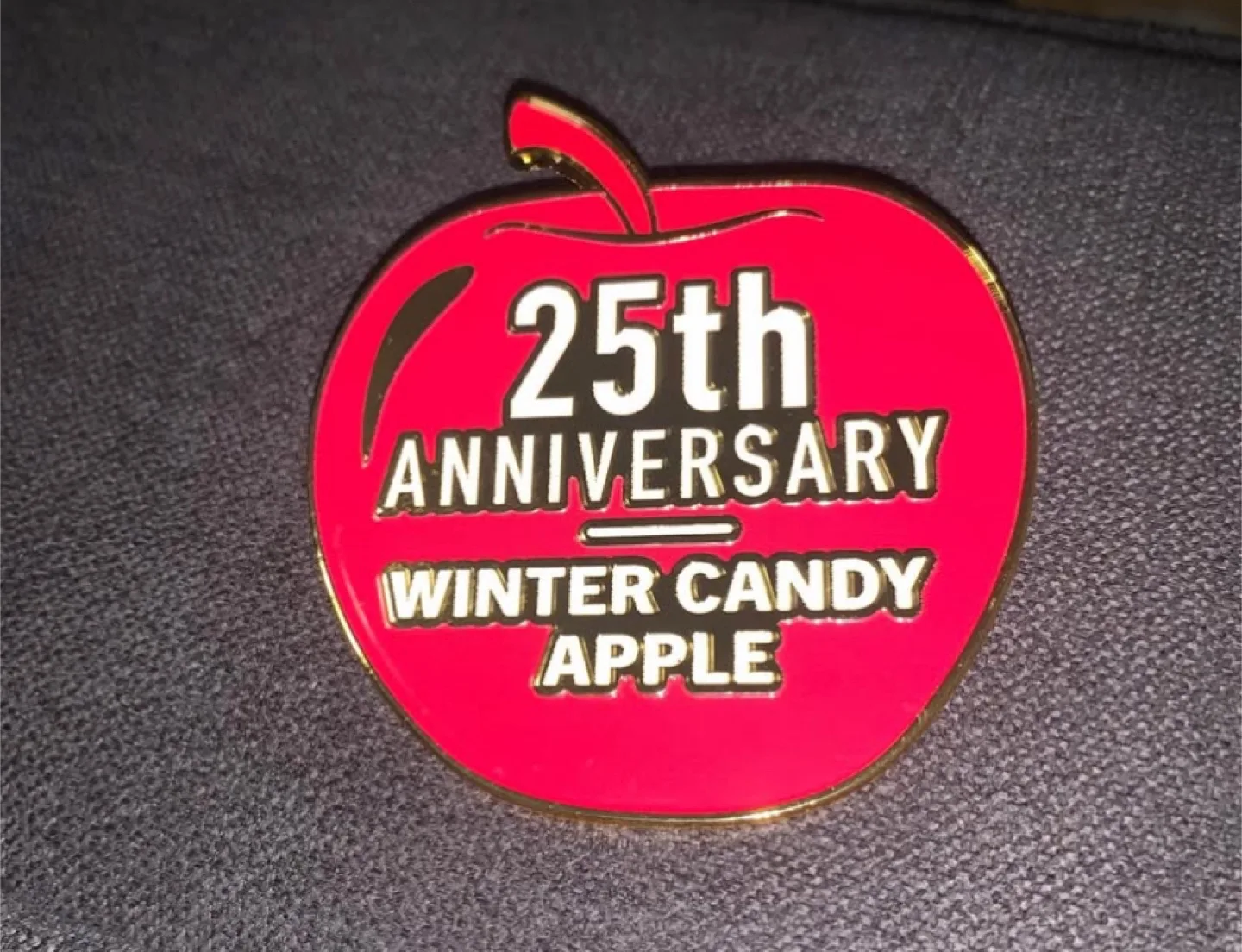 25th Anniversary Winter Candy Apple Pin