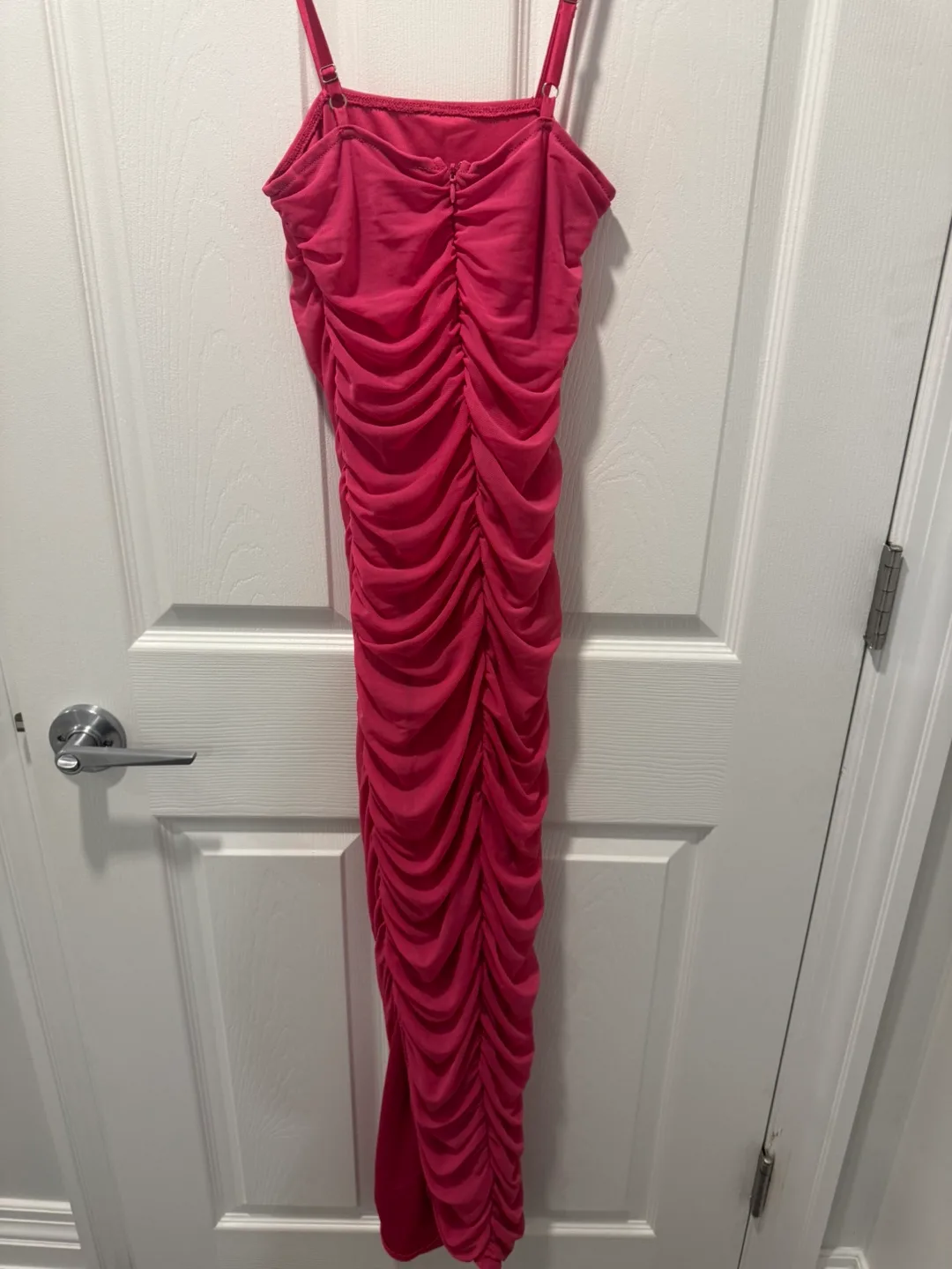 Fashion Nova Pink Ruched Dress - Size S image indicator(5)