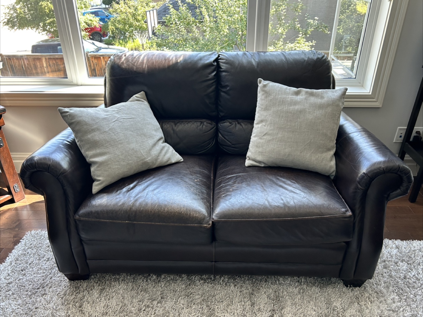 Leather Sofa and Loveseat Set - Brown - photo 2