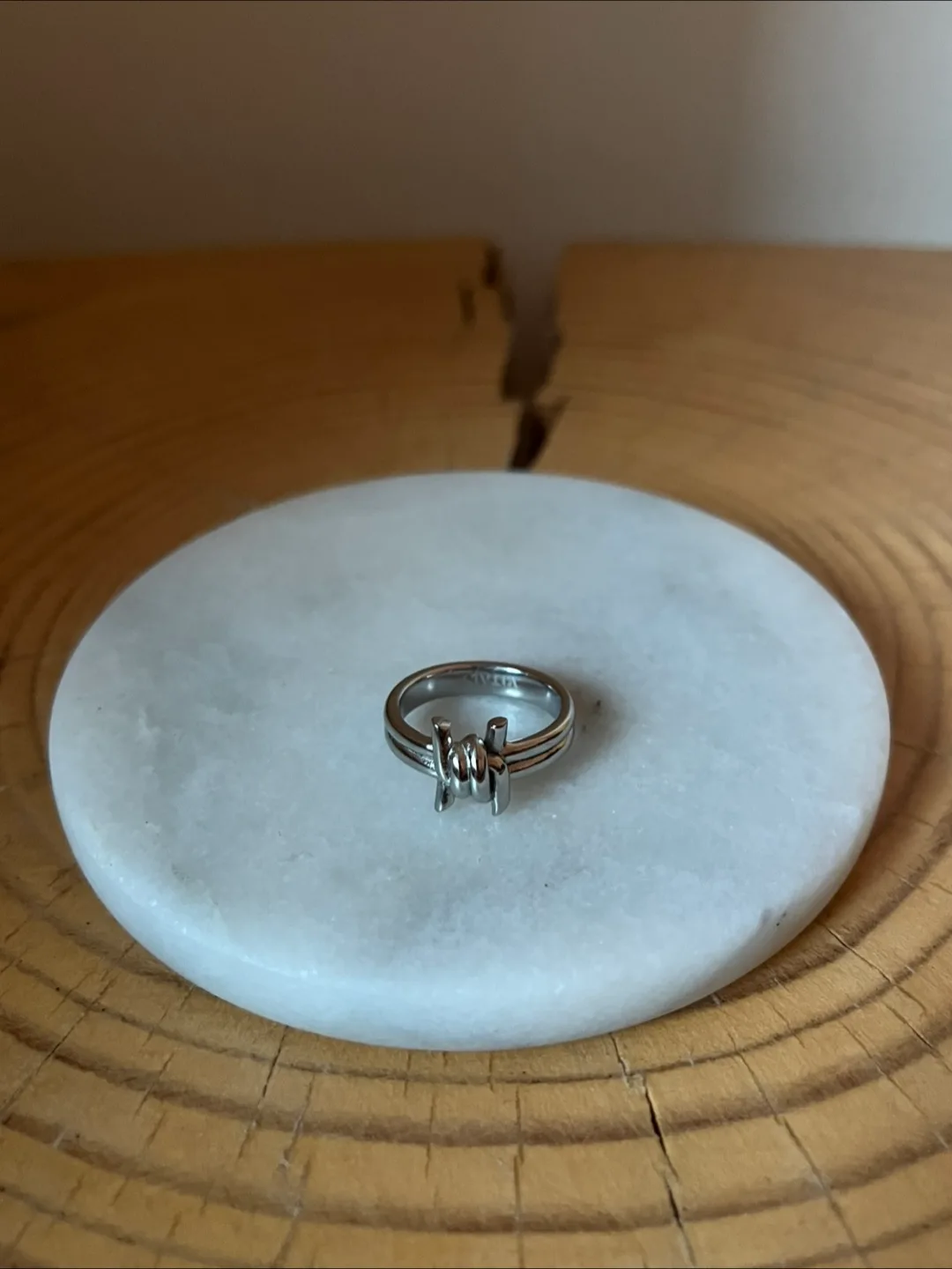 Vitaly Barbed Wire Ring Sz 7 Stainless Steel thumbnail