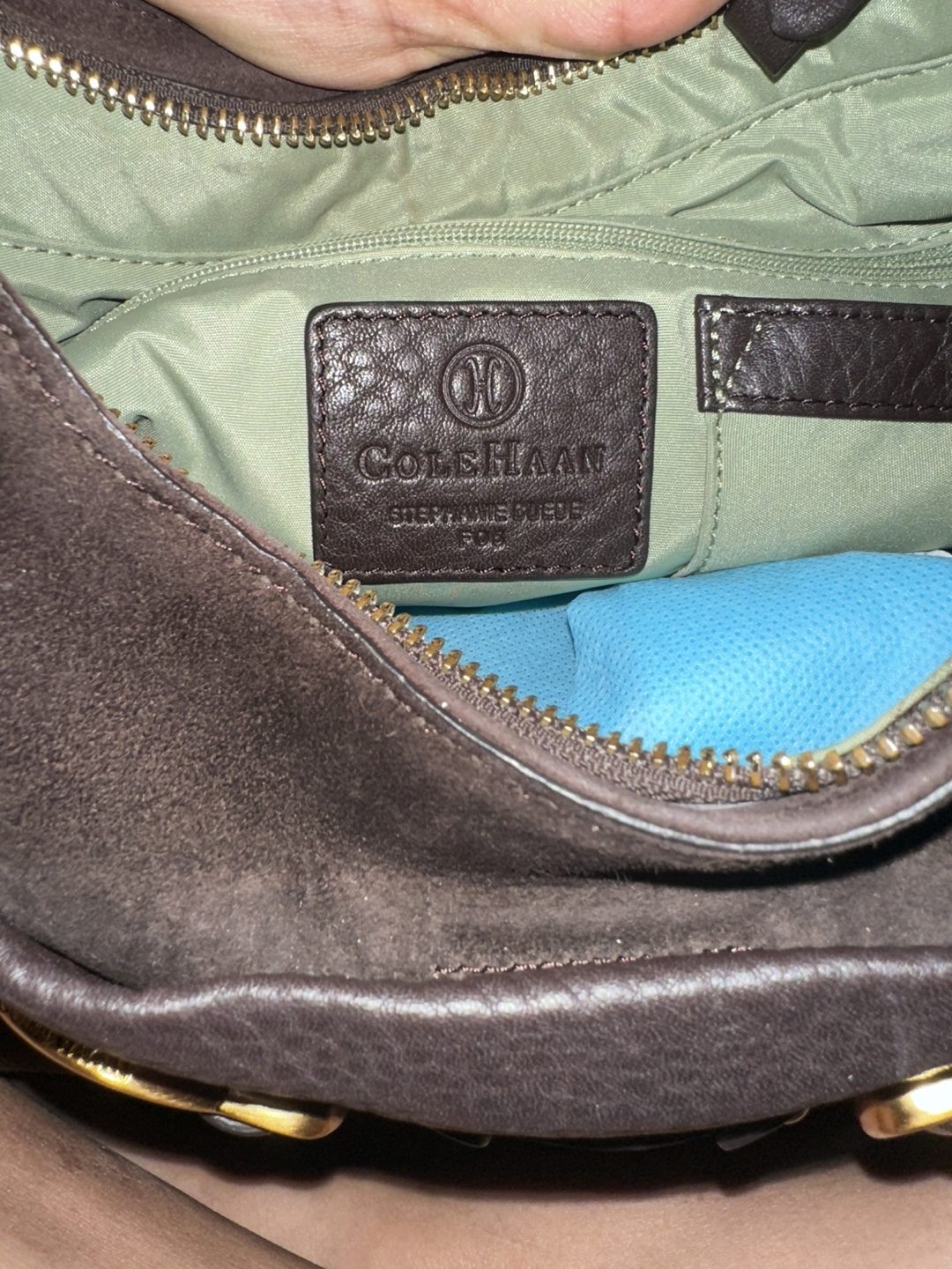 Cole Haan Brown Suede Leather Hobo Bag - photo 2