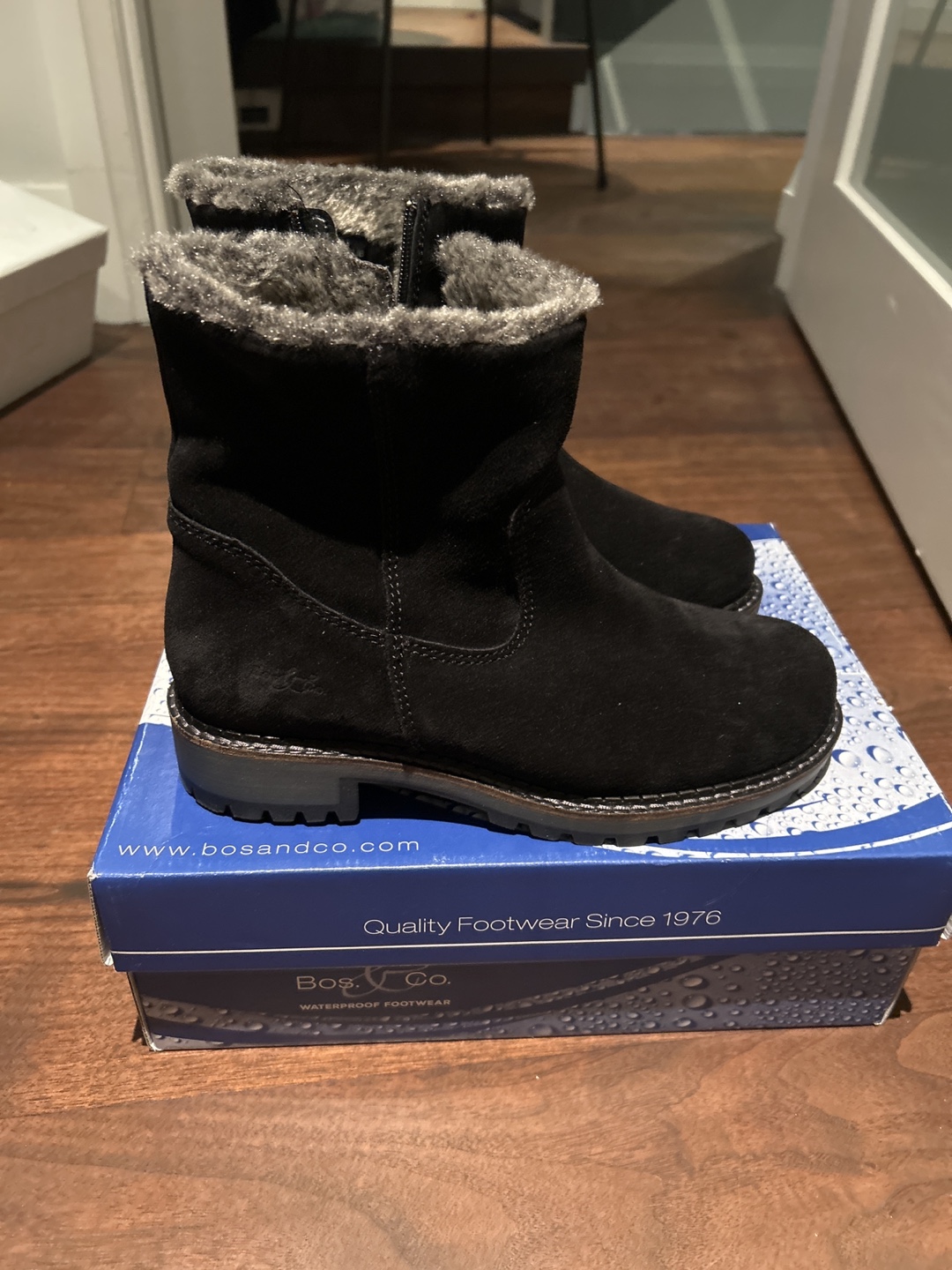 Bos & Co Waterproof Black Suede Boots