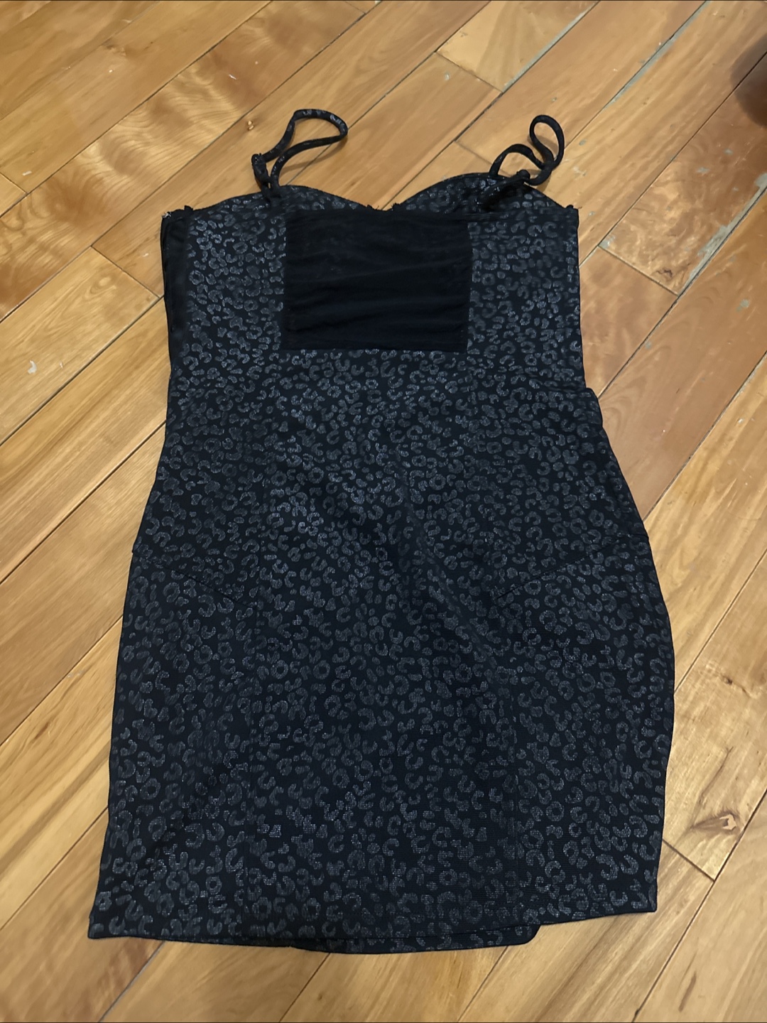 Black Leopard Print Mini Dress - photo 2