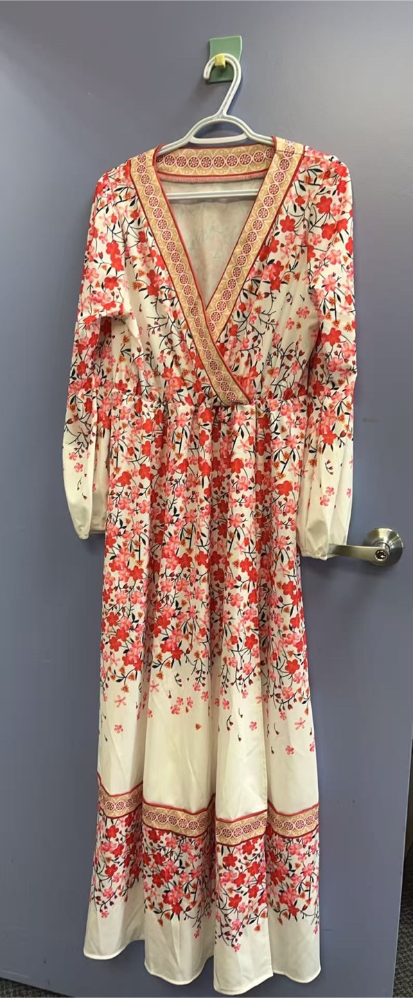 Floral Print Long Sleeve Dress