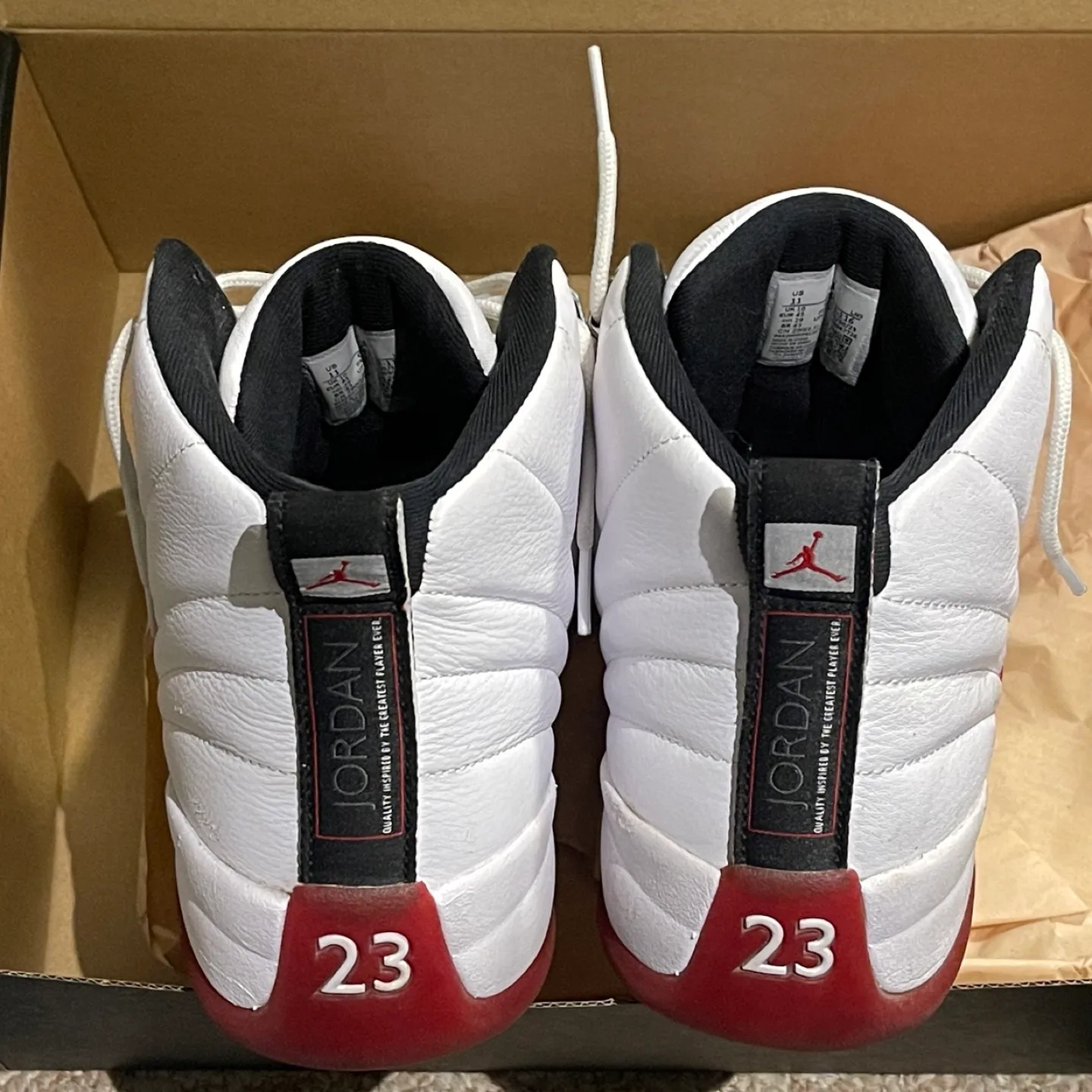 Air Jordan 12 Retro White/Black-Varsity Red, Size 11 image indicator(5)