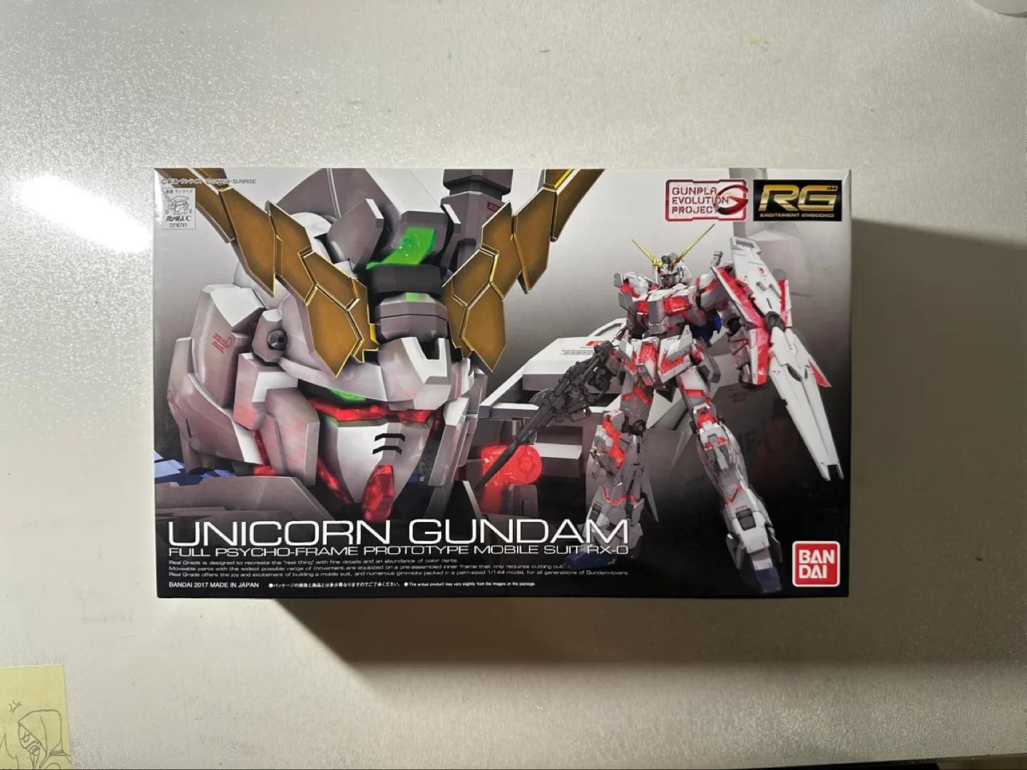 Bandai RG 1/144 RX-0 Unicorn Gundam Model Kit thumbnail