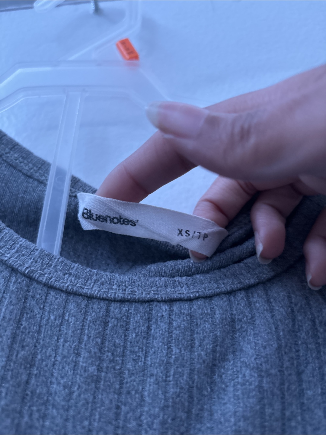 Bluenotes XS Grey Ribbed T-Shirt - photo 2