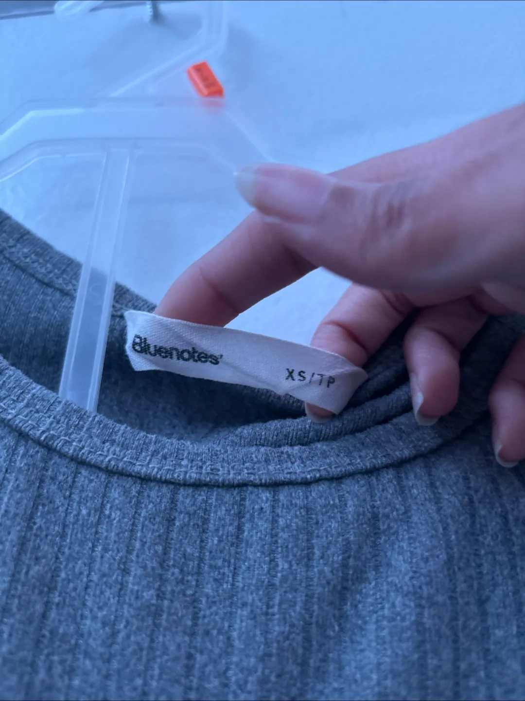 Bluenotes XS Grey Ribbed T-Shirt image indicator(2)