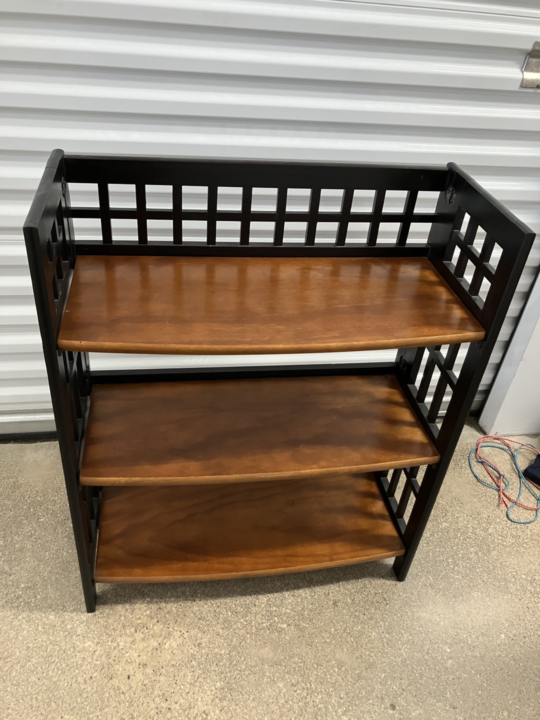 Brown & Black Wood Shelf - photo 2