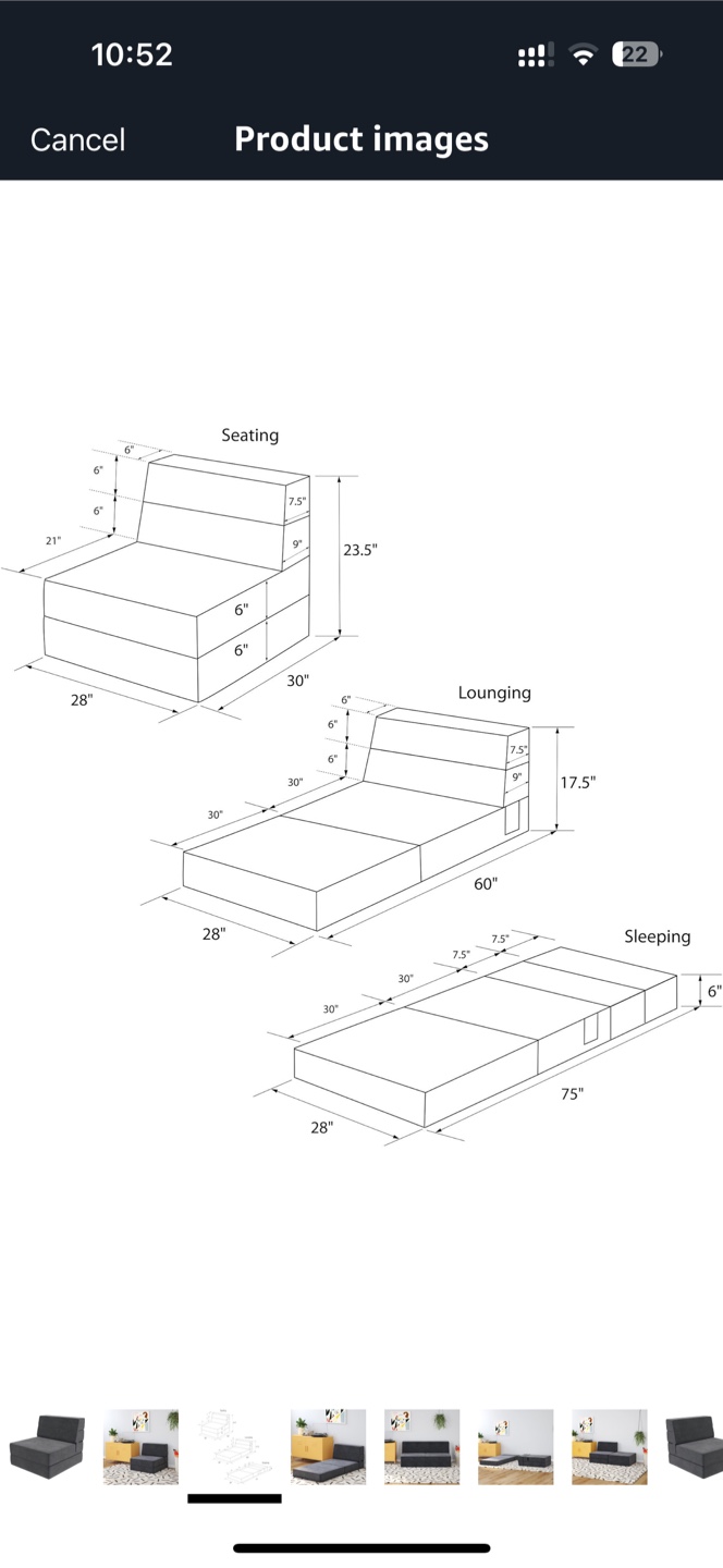 5-in-1 Modular Chair and Lounger Bed - photo 3