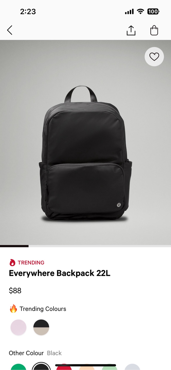 Lululemon Everywhere Backpack 22L - Black