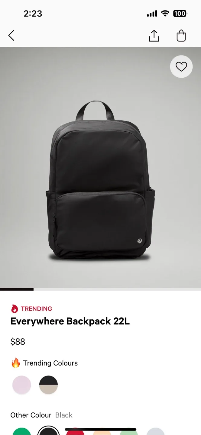 Lululemon Everywhere Backpack 22L - Black thumbnail