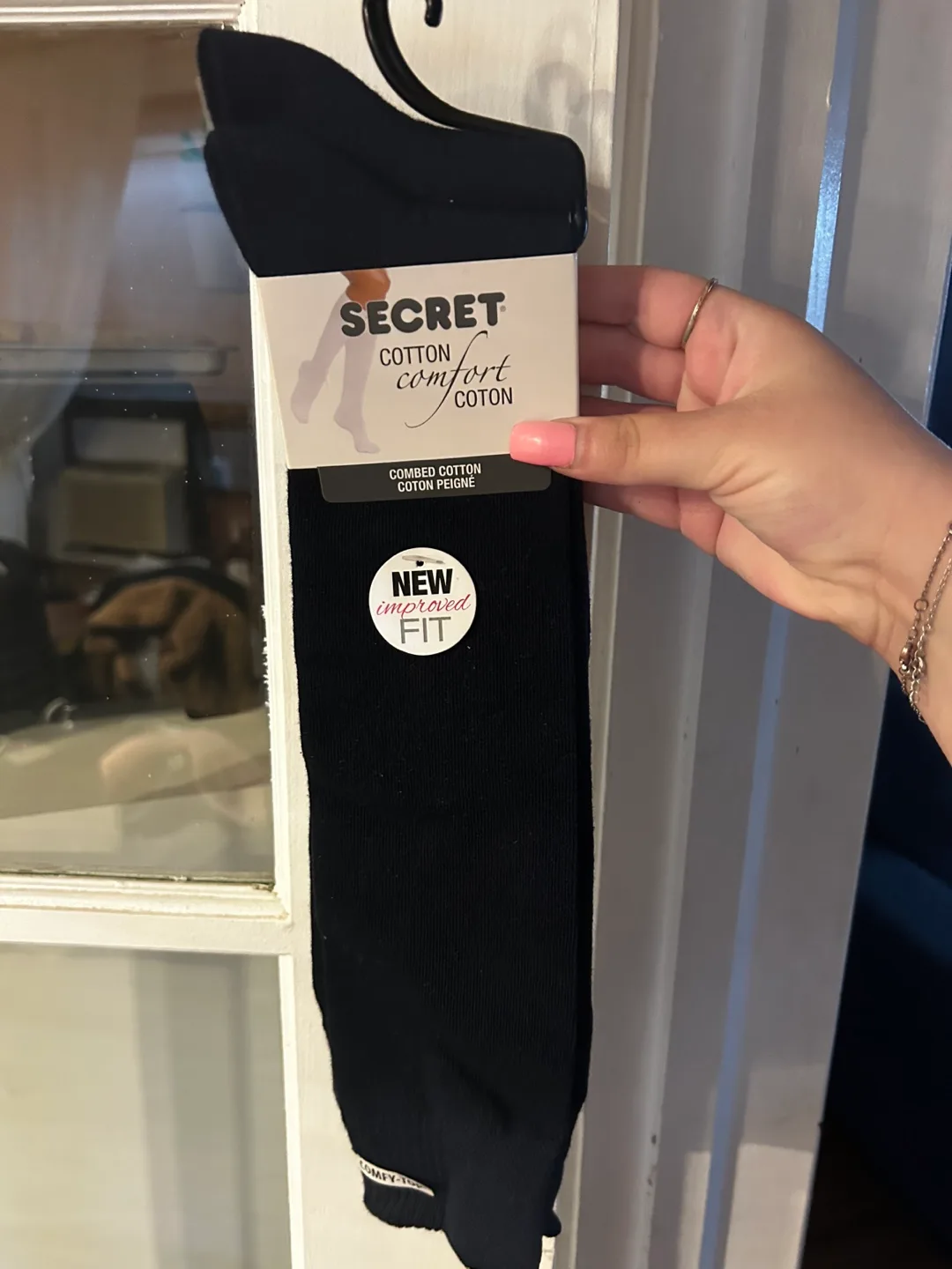 Secret Cotton Comfort Black Socks - New! #freecycle thumbnail