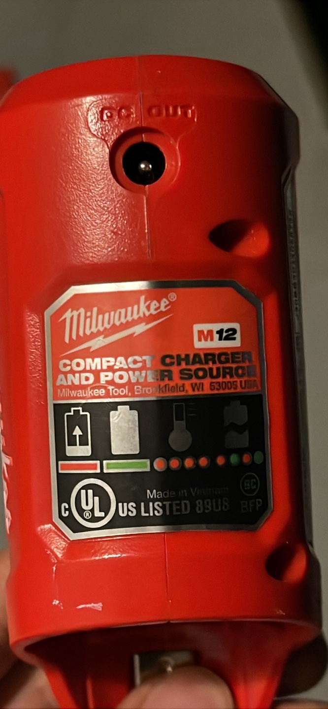 Milwaukee M12 12V charger and portable power source