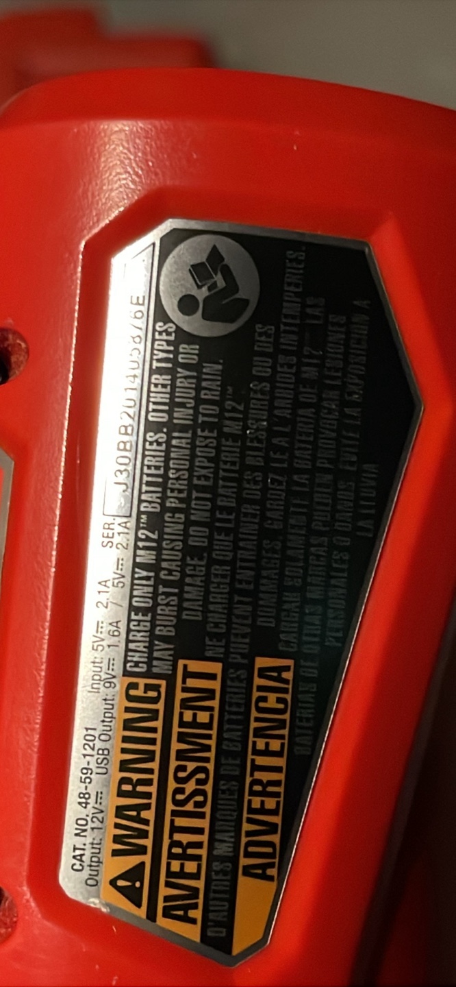 Milwaukee M12 12V charger and portable power source - photo 2