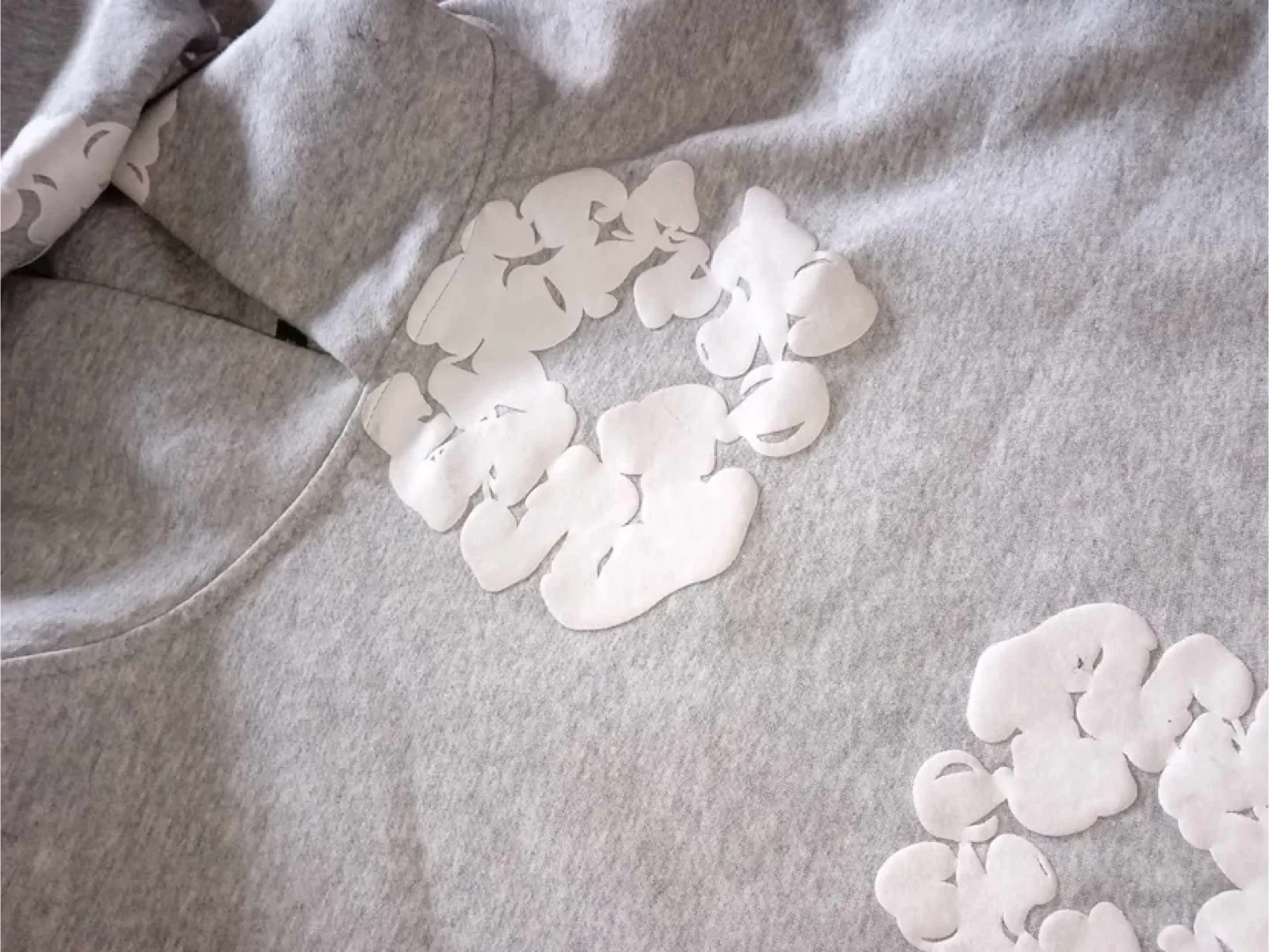 Grey denim tear hoodie image indicator(2)