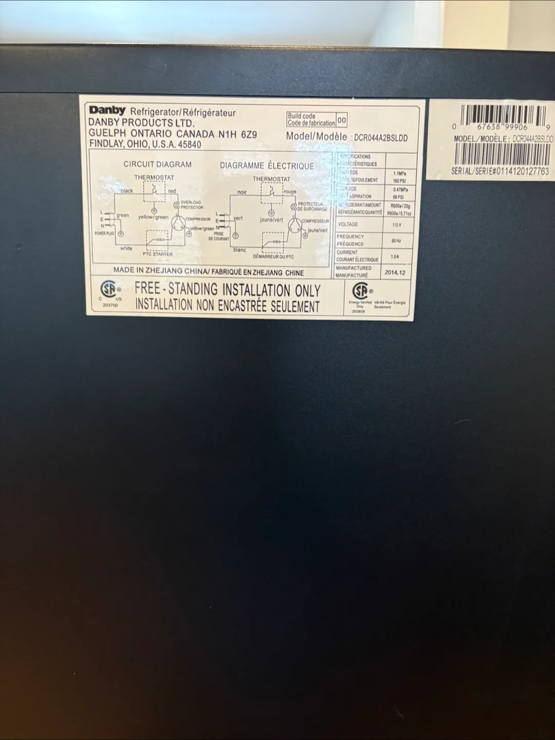 🧊Danby Designer Mini Fridge 4.4 cu.ft – Like New! image indicator(7)