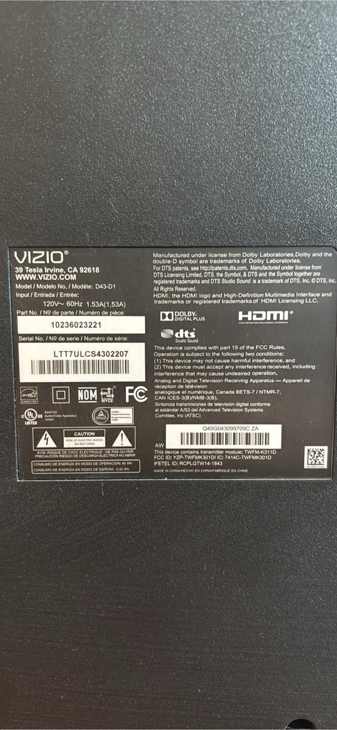 42” Vizio TV - photo 3