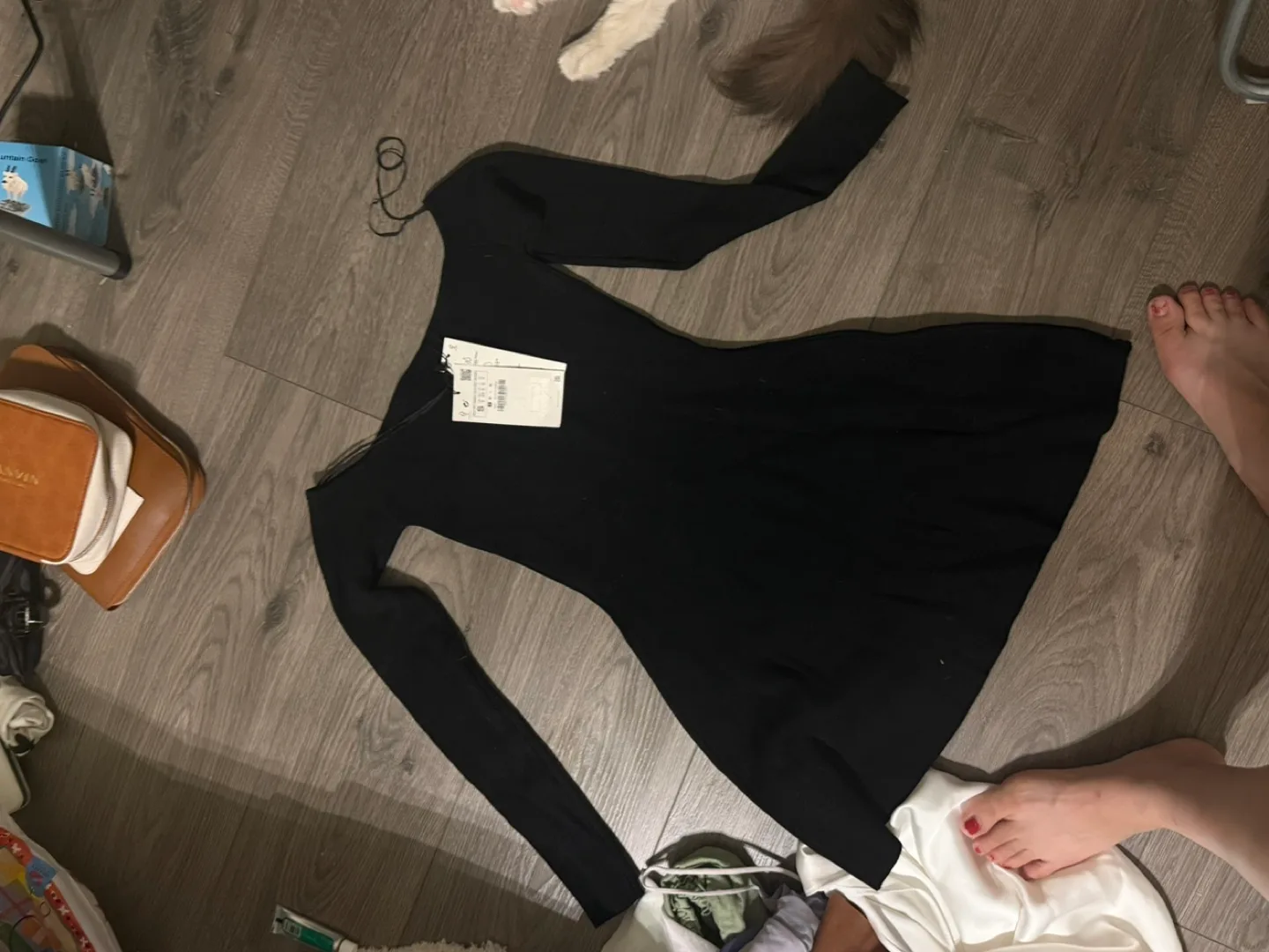 Zara Black Long Sleeve Dress NEVER WORN WITH TAG