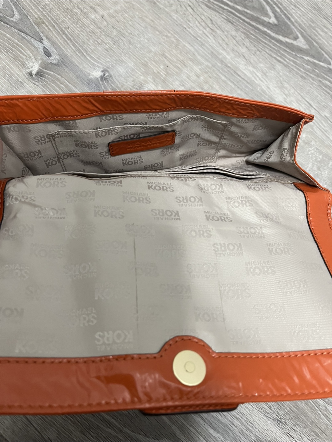 Michael Kors Orange Patent Leather Clutch - photo 4