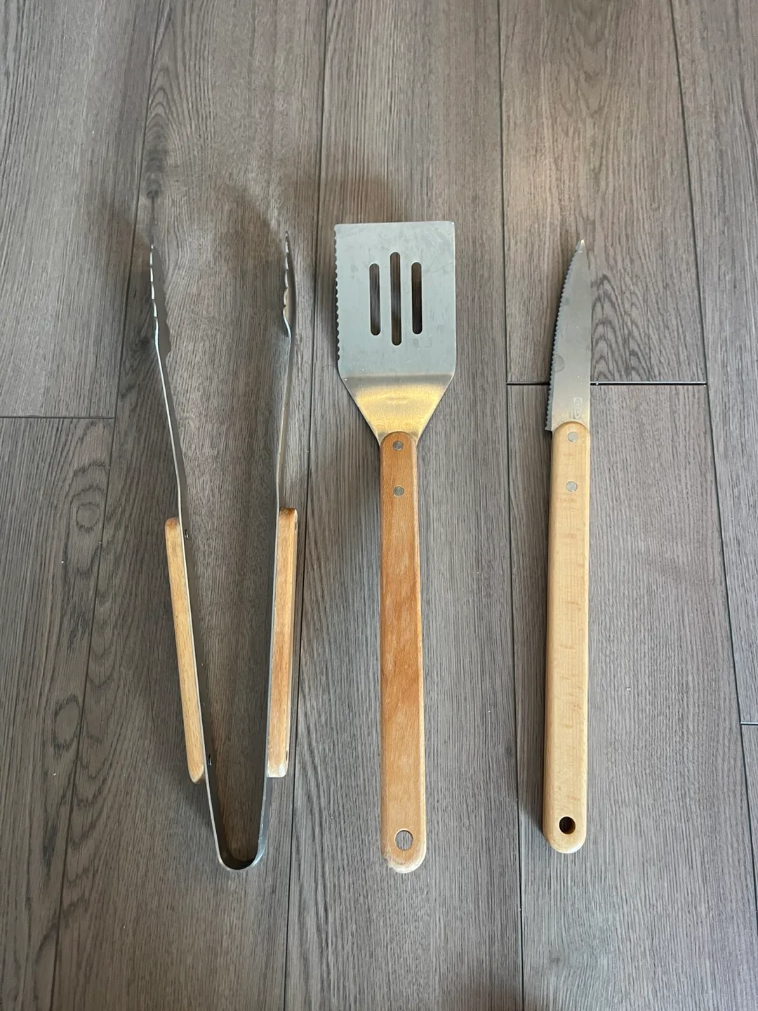 IKEA BBQ Utensil Set - Tongs, Spatula, Knife thumbnail