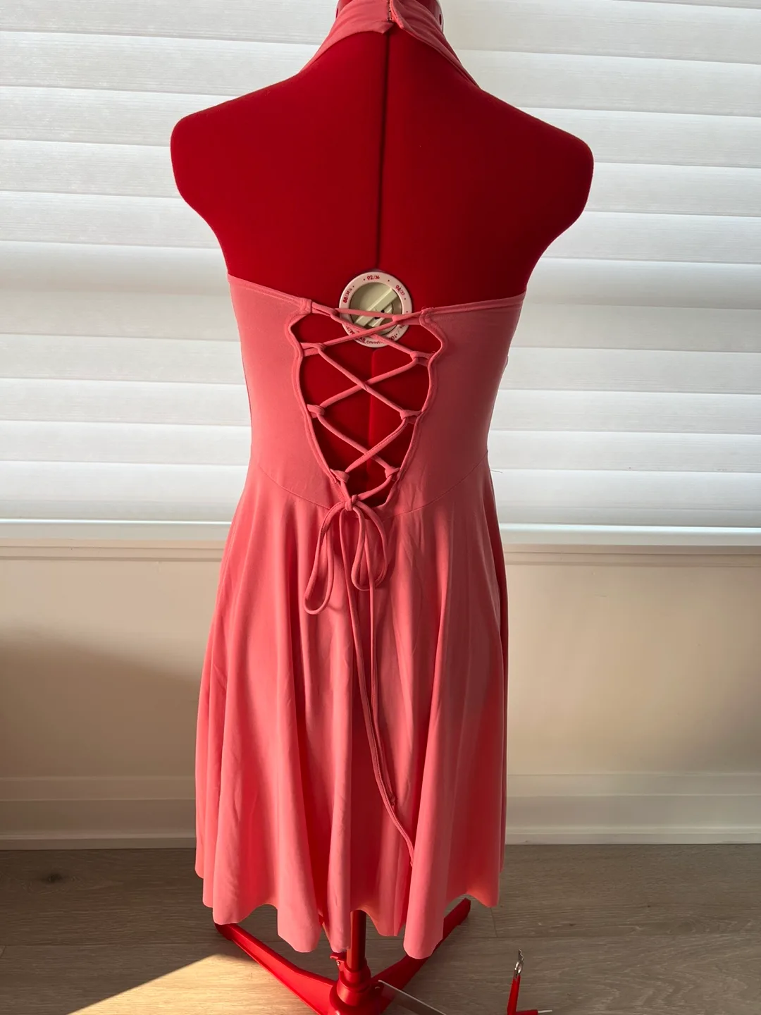Coral Halter Dress, Size Small image indicator(2)