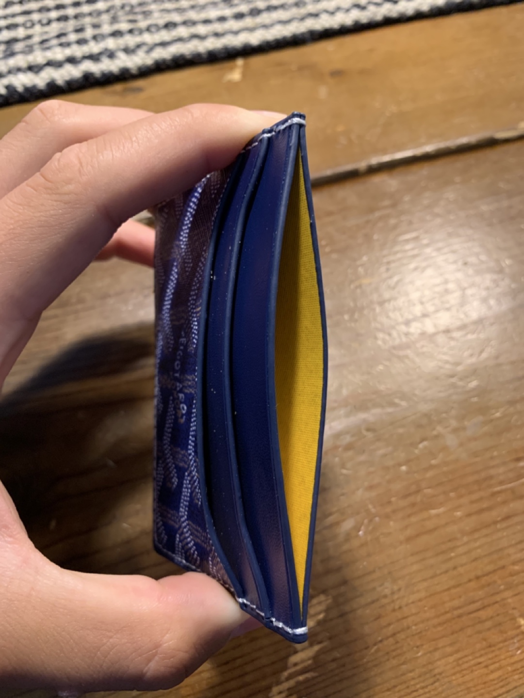 Porte-cartes Goyard bleu marine - photo 3