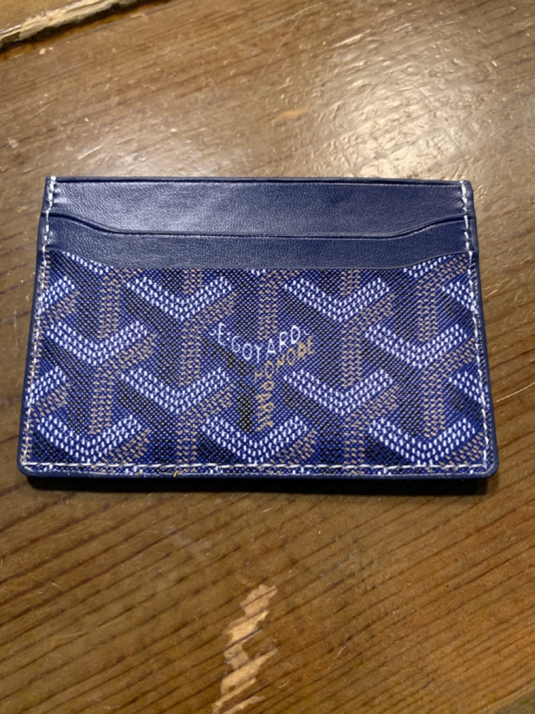 Porte-cartes Goyard bleu marine - photo 2